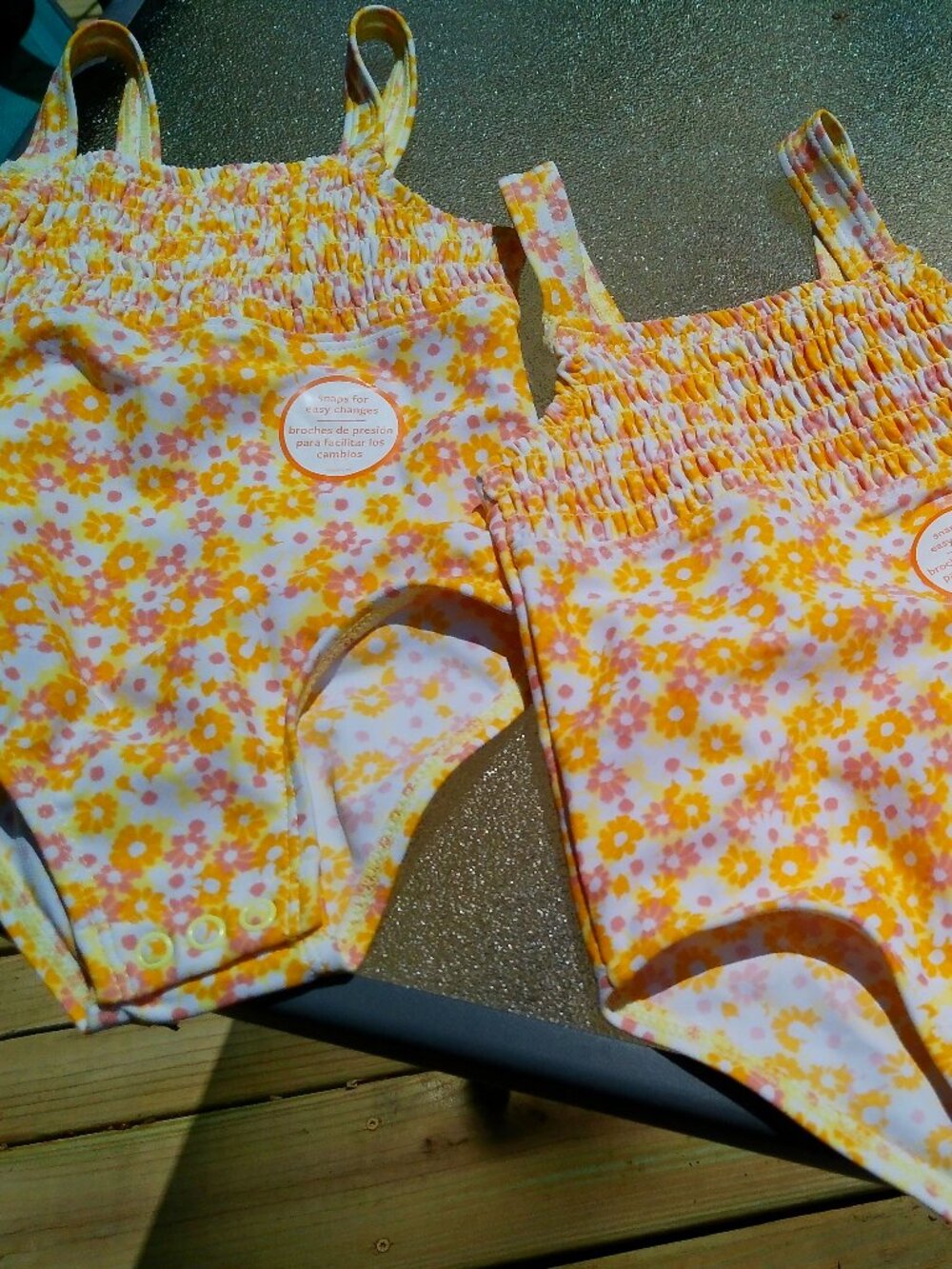 2 PC SET OF JUST ONE YOU SWIMSUITS FOR BABIES 9 MONTHS FROM CARTERS
